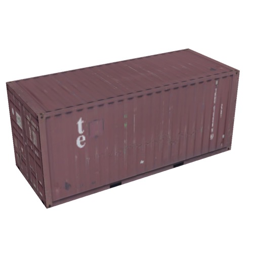 Screenshot of Shipping container, 6m, brown, TE