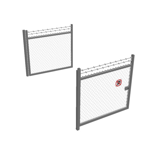 Screenshot of Gate, Grey Chainlink, Double 5m x 2.5m, Closed