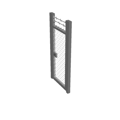 Screenshot of Gate, Grey Chainlink, 1m x 2.5m, Closed