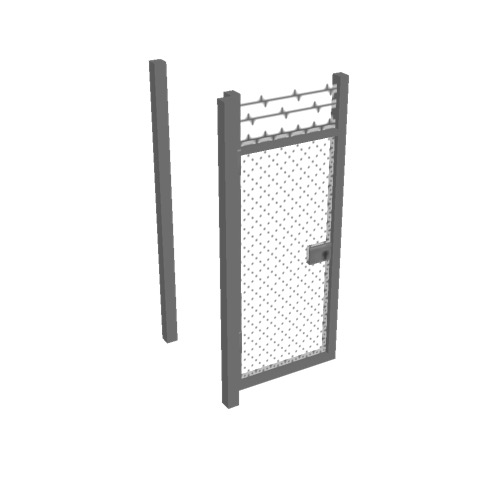 Screenshot of Gate, Grey Chainlink, 1m x 2.5m, Open