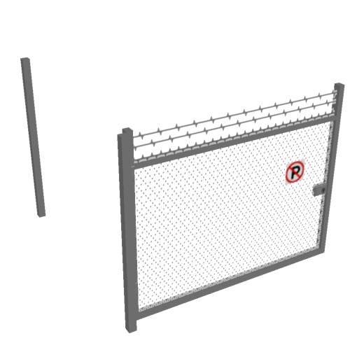 Screenshot of Gate, Grey Chainlink, 3m x 2.5m, Open