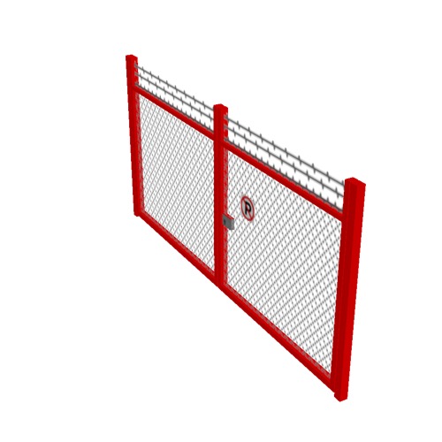 Screenshot of Gate, Red Chainlink, Double 5m x 2.5m, Closed