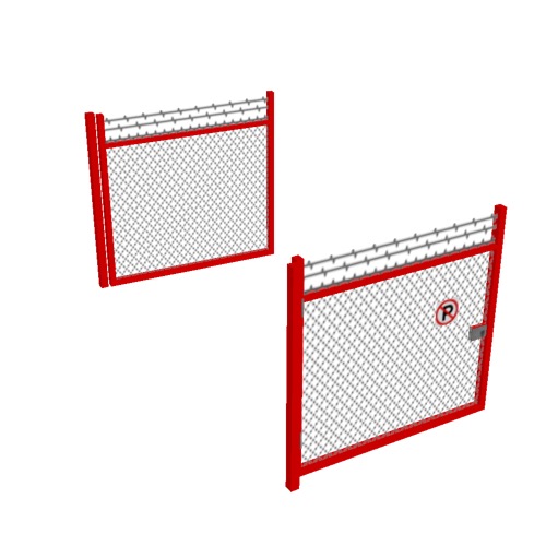 Screenshot of Gate, Red Chainlink, Double 5m x 2.5m, Closed