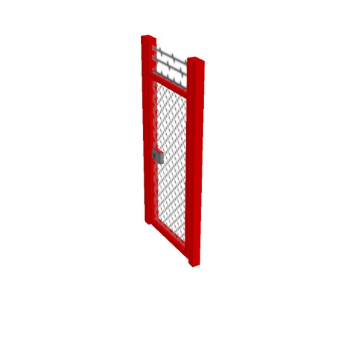 Screenshot of Gate, Red Chainlink, 1m x 2.5m, Closed