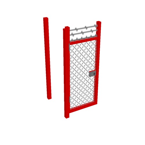 Screenshot of Gate, Red Chainlink, 1m x 2.5m, Open