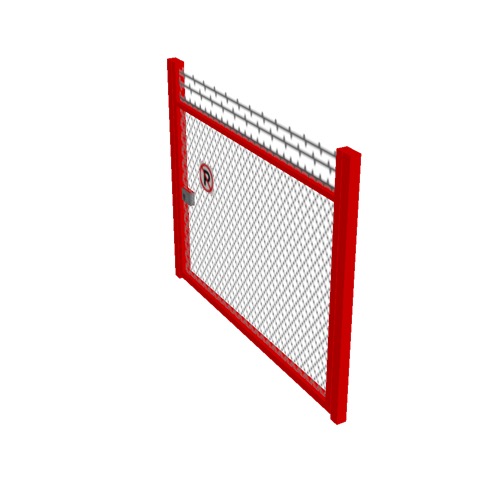 Screenshot of Gate, Red Chainlink, 3m x 2.5m, Closed