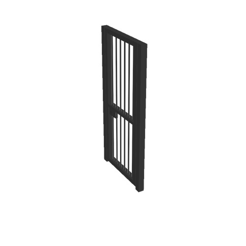 Screenshot of Gate, Black Steel Pallisade, 1m x 2.5m, Closed