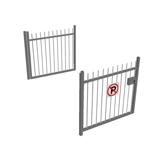 Screenshot of Gate, Grey Steel Railing, 3m x 2.5m, Open