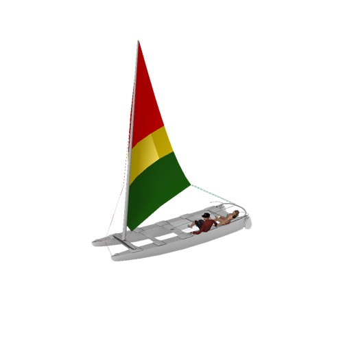 Screenshot of Catamaran, sailing, man and woman