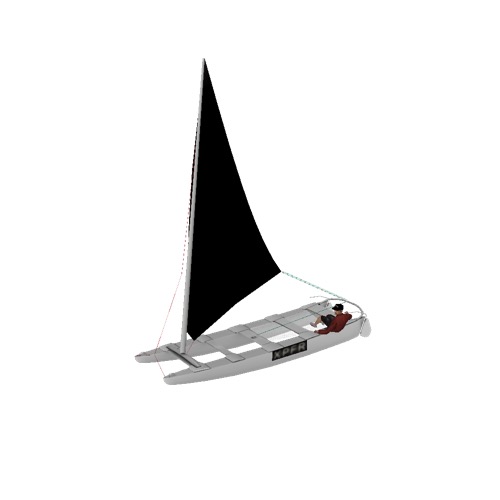 Screenshot of Catamaran, sailing, man