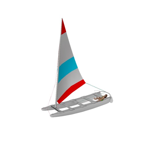 Screenshot of Catamaran, sailing, woman