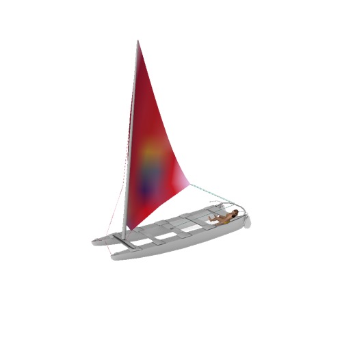 Screenshot of Catamaran, sailing, woman