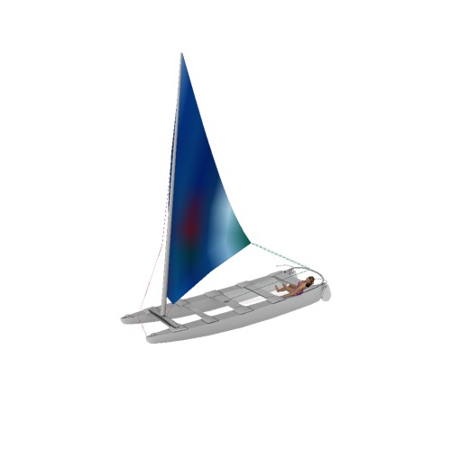 Screenshot of Catamaran, sailing, woman