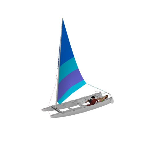 Screenshot of Catamaran, sailing, man and woman