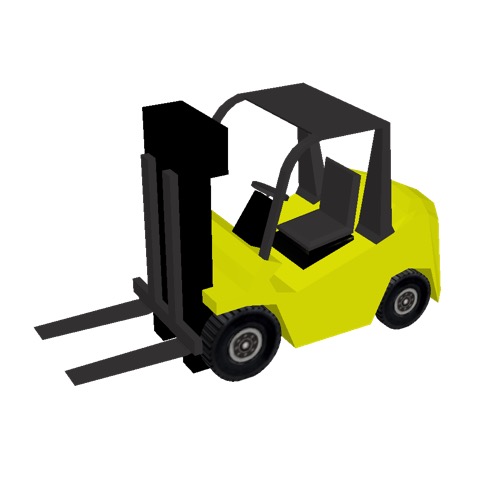 Screenshot of Fork Lift, small, yellow