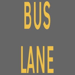 Screenshot of Ground traffic marking - Bus Lane (yellow)