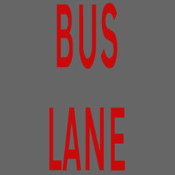 Screenshot of Ground traffic marking - Bus Lane (red)